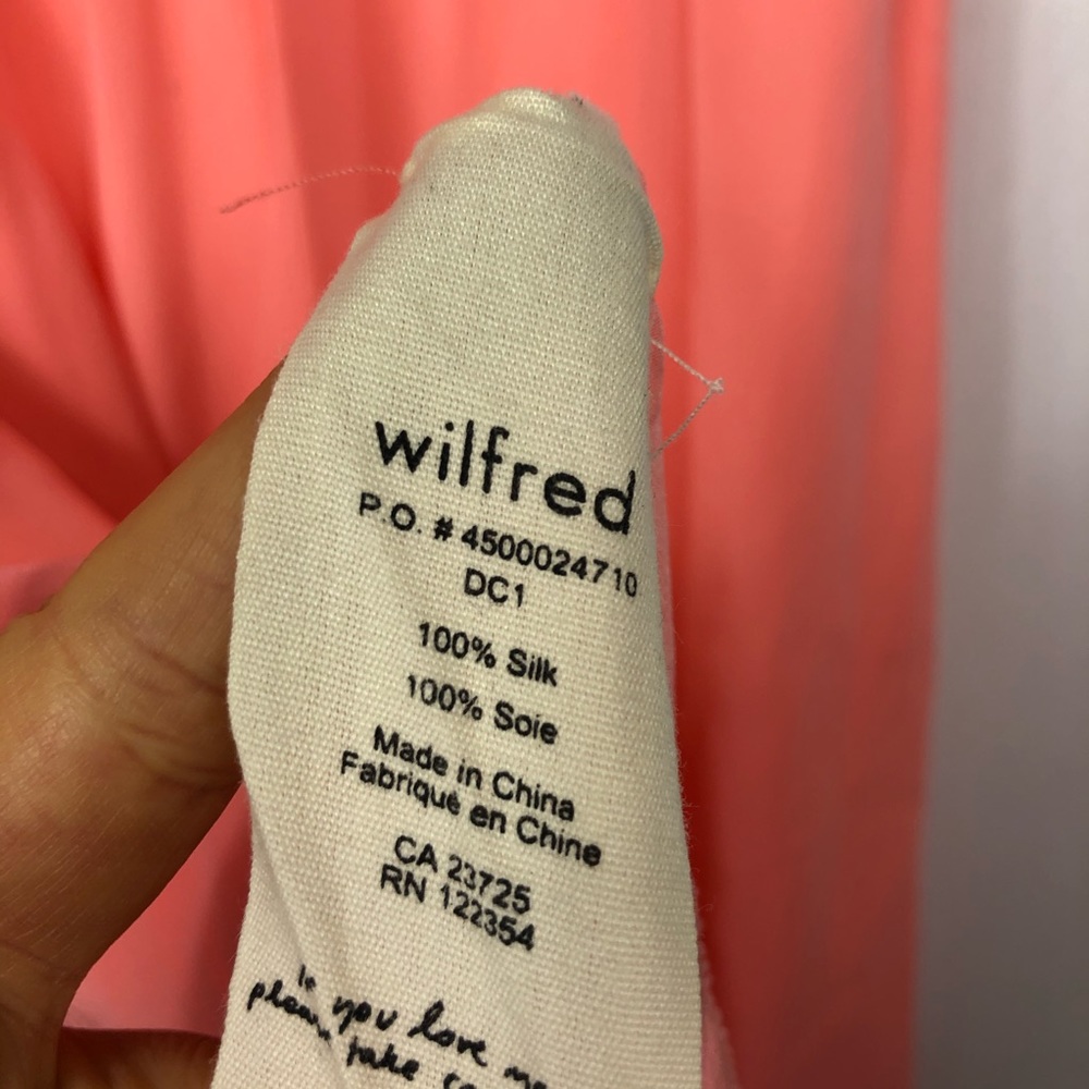 Aritzia’s Wilfred 100% Silk Emmanuel Dress Sz XS - Picture 9 of 9